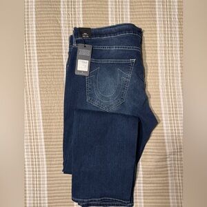 True Religion Men's Dark Blue Straight Jeans